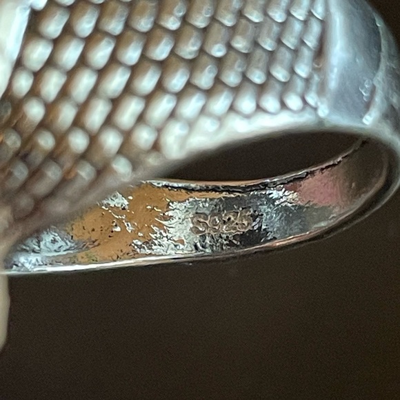 Oval tiger eye stone S925 silver ring size 9.5 - Picture 8 of 9